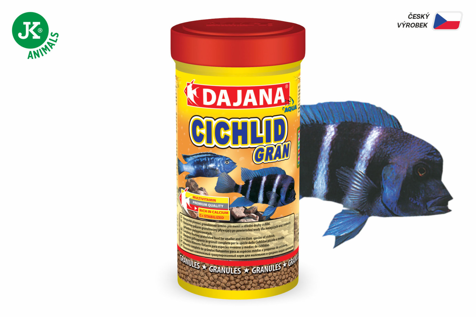 Dajana Cichlid Gran, granule – krmivo, 1 l