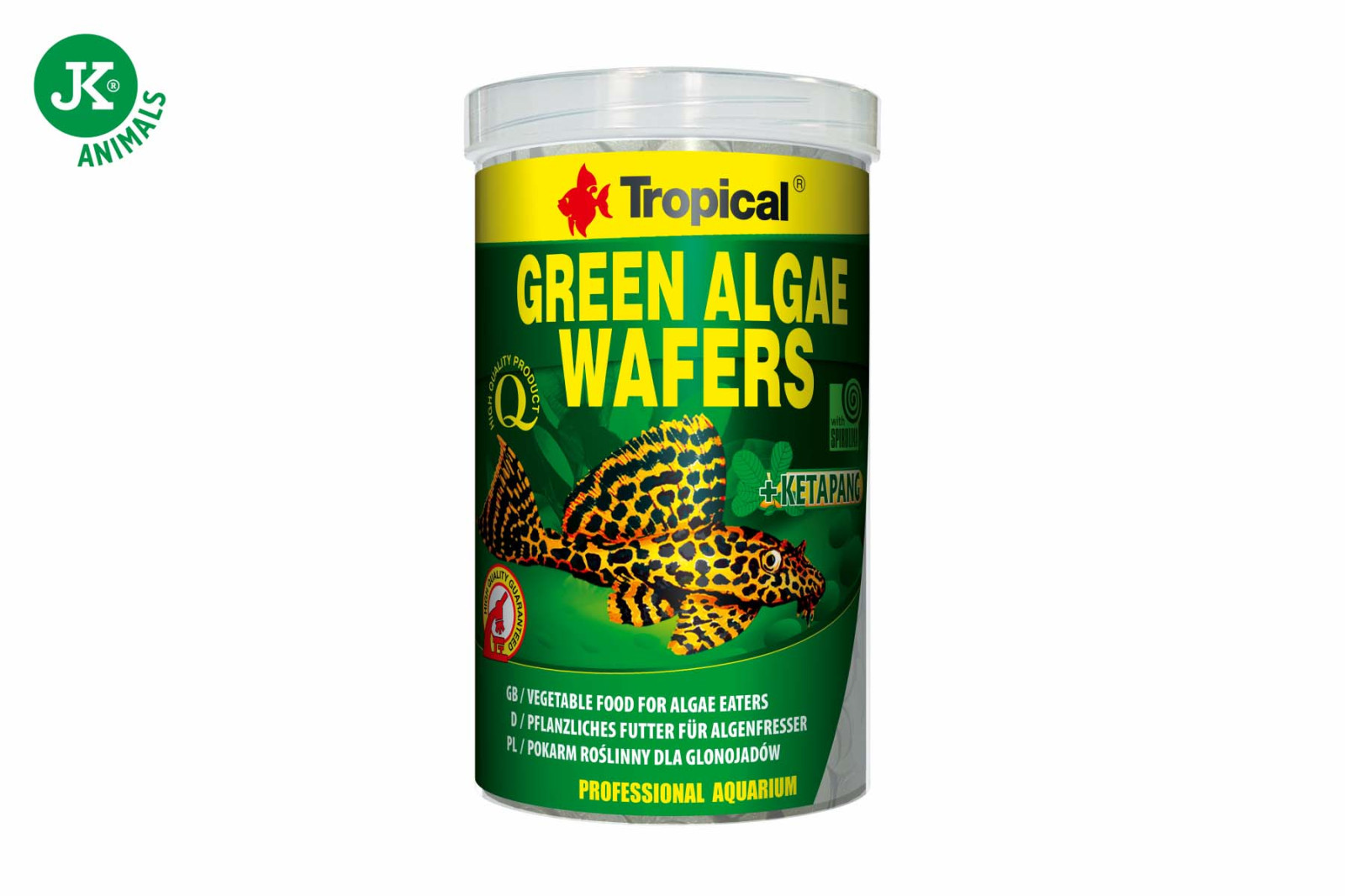 Tropical, Green Algae Wafers, 250 ml, rostlinné potápějící se oplatky se spirulinou pro ryby přísavkovité