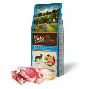 Sam's Field Gluten Free Beef & Veal Junior Large, superprémiové granule pro štěňata a mladé psy velkých a obřích plemen, 13 kg (Sams Field bez lepku)