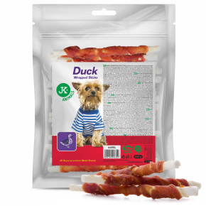 Wrap s kachním masem na buvolí tyčince, masový pamlsek, 500 g (Duck Wrapped Sticks Meat)
