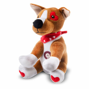Plyšový pejsek JEJKI k mezinárodnímu dni psů, pískací hračka, 23 cm (International Dog Day)