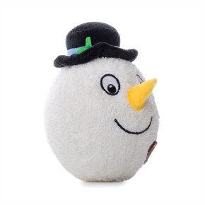 Plyšová sněhová koule X-Mas, 15 cm, plyšová pískací vánoční hračka pro psy