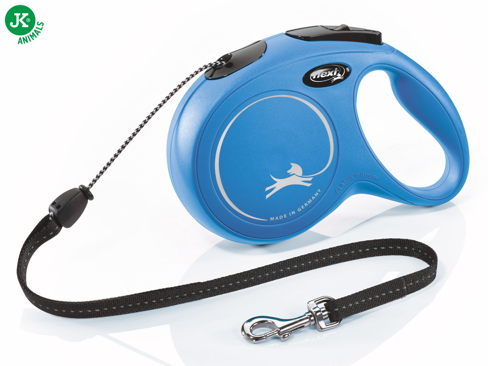 flexi New Classic Cord (lanko) vodítko, velikost M, modrá