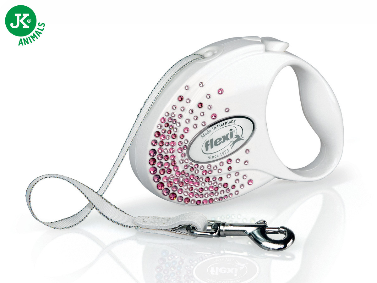 flexi Glam Splash Pink Tape (pásek), velikost S, bílá
