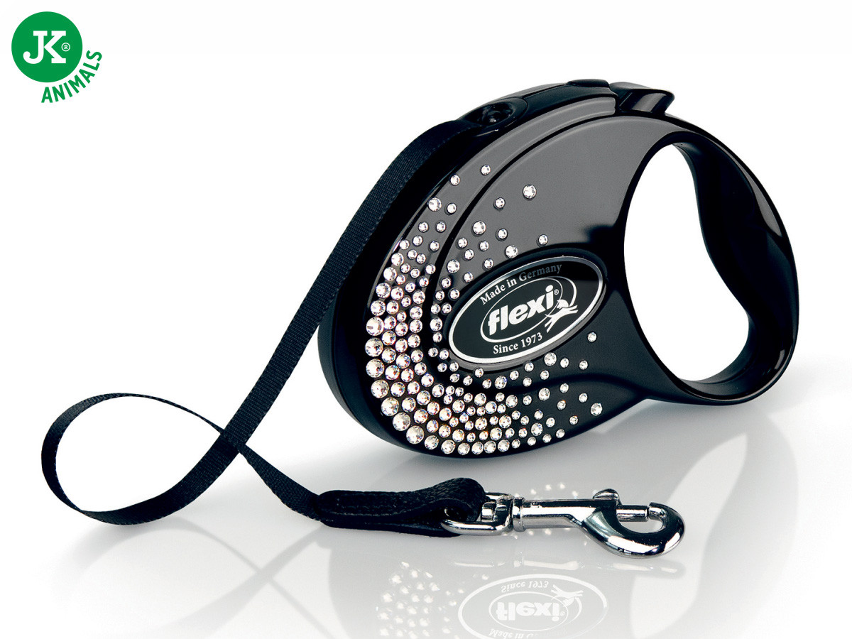flexi Glam Splash Crystal Tape (pásek), velikost S, černá