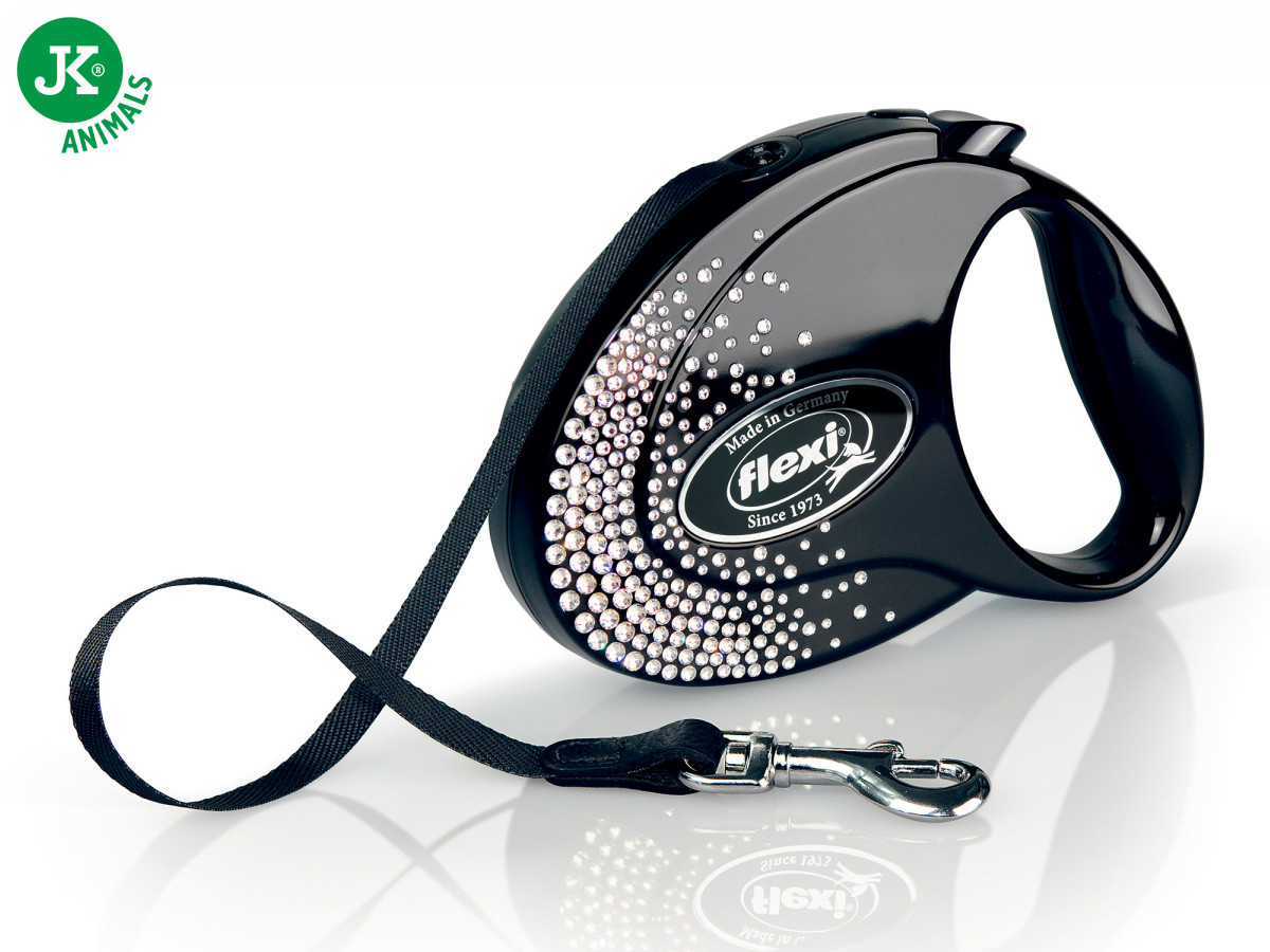 flexi Glam Splash Crystal Tape (pásek), velikost M, černá