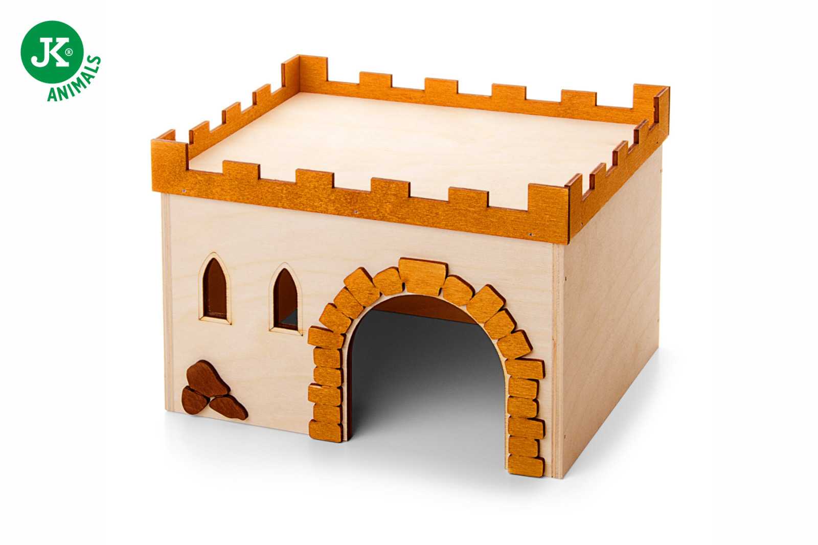 Dřevěný domek Hrad pro morčata, 24×18×16 cm, domek z překližky pro hlodavce