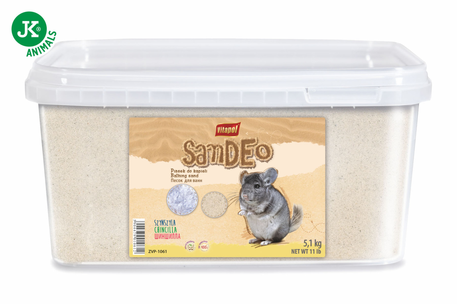 Vitapol písek Sandeo, 5,1 kg, koupací písek pro činčily