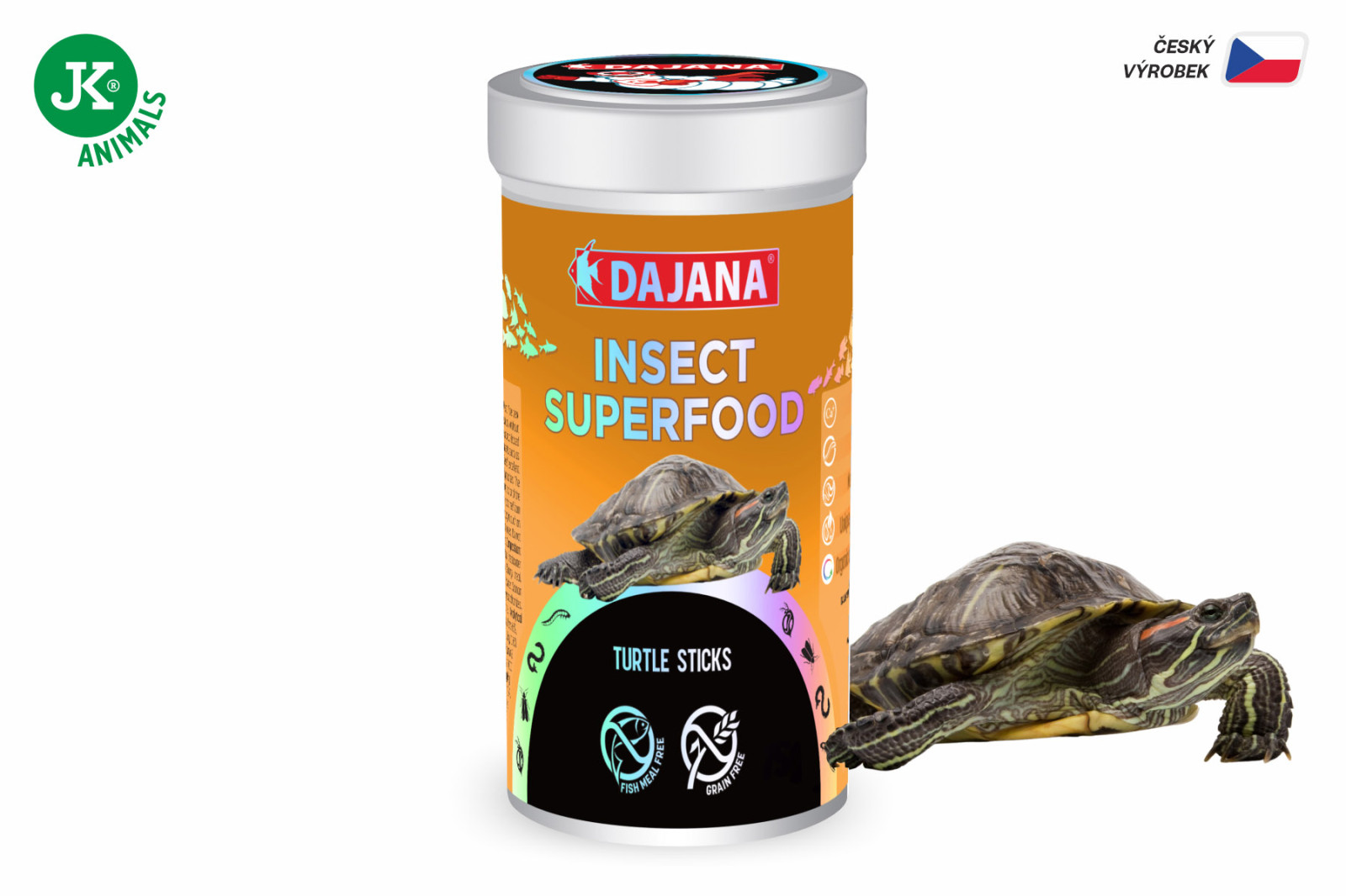 Dajana ISF Turtle Sticks, sticky – krmivo, 250 ml (insect superfood)