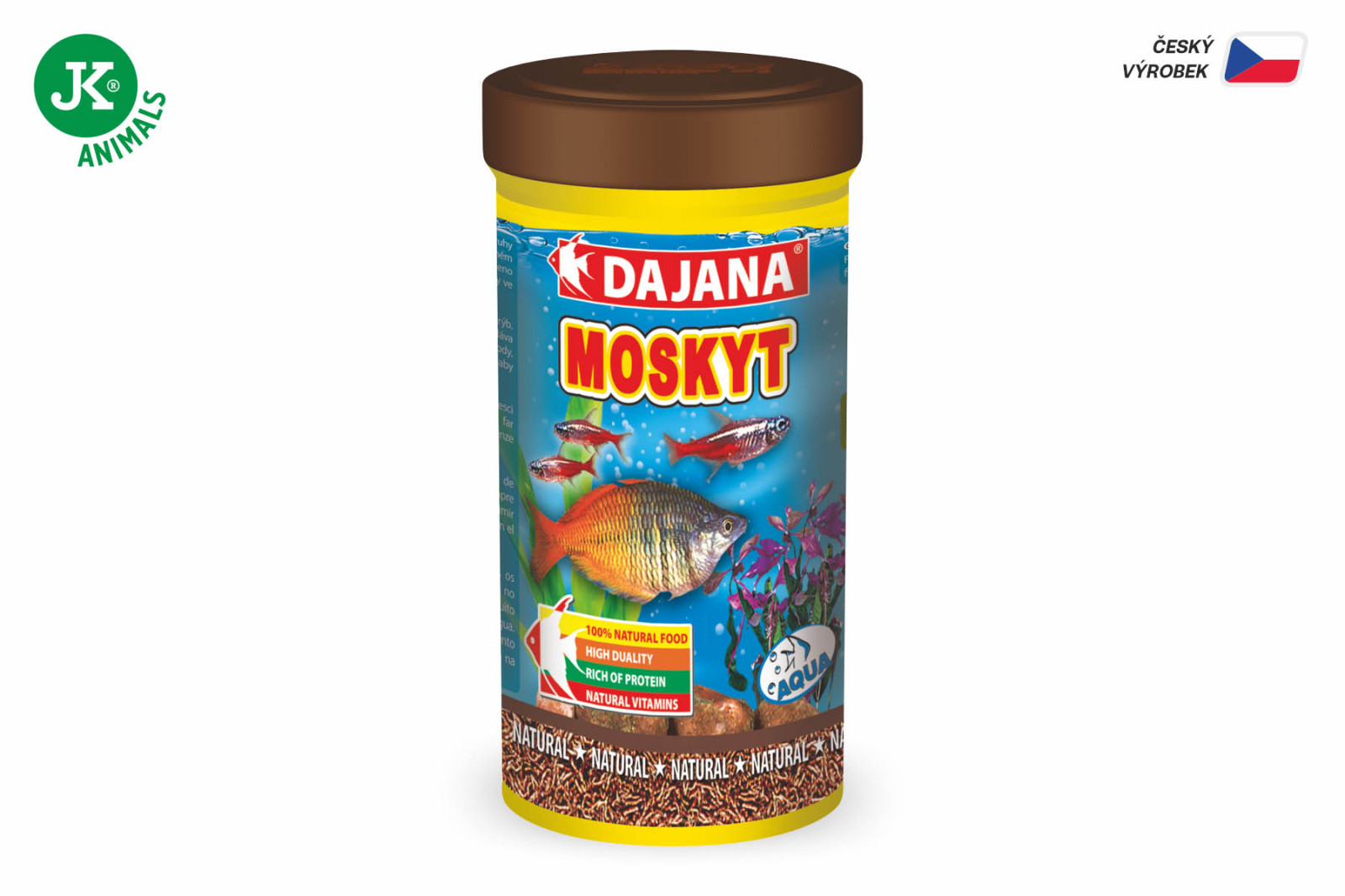 Dajana Moskyt, lyofilizované pakomáří larvy – chironomus – krmivo, 100 ml