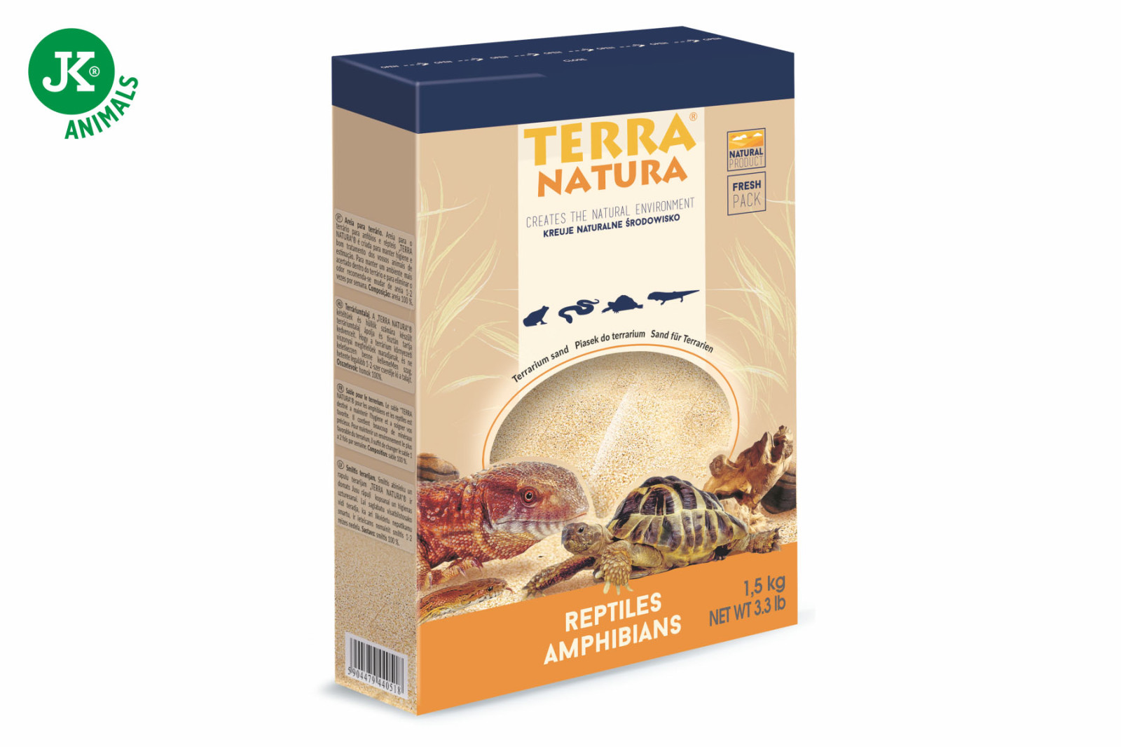 Terarijní písek Terra Natura, 1,5 kg, písek do térária pro plazy a hady