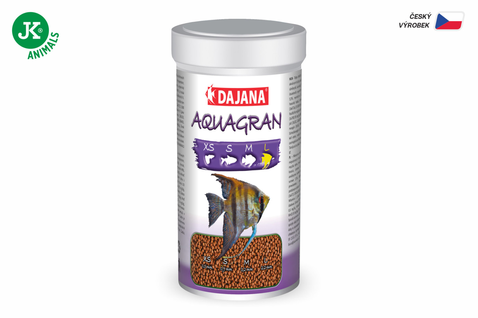 Dajana Aquagran, granule – krmivo, velikost L, 100 ml