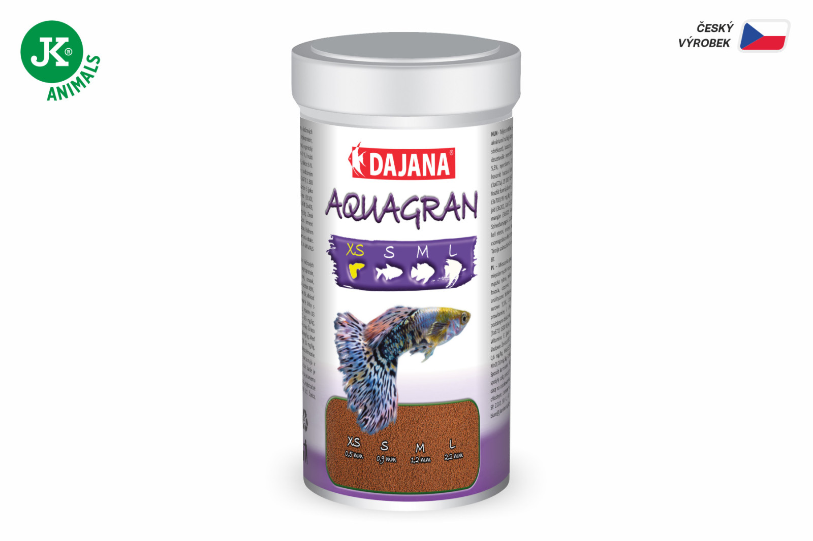 Dajana Aquagran, granule – krmivo, velikost XS, 250 ml