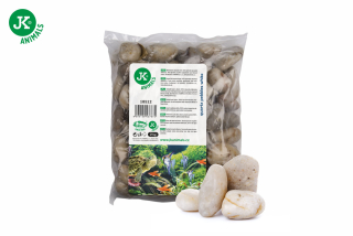 Přírodní křemenné valounky bílé, 2 kg, do akvária a terária
